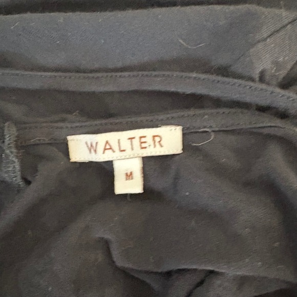 Walter Black Sequin Shoulder Mixed Media Tie Back Top Medium - Picture 5 of 6